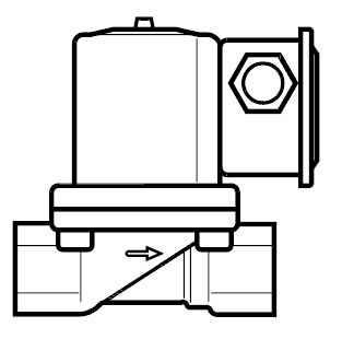 elektromagnetický ventil smer toku